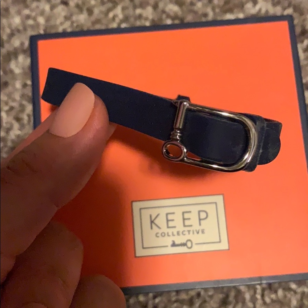 Keep collective navy silicone bracelet